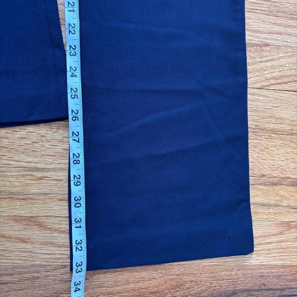 Vertigo Paris Navy Blue Flared Trousers Made in France Silver Hardware Size 10 - Picture 5 of 6